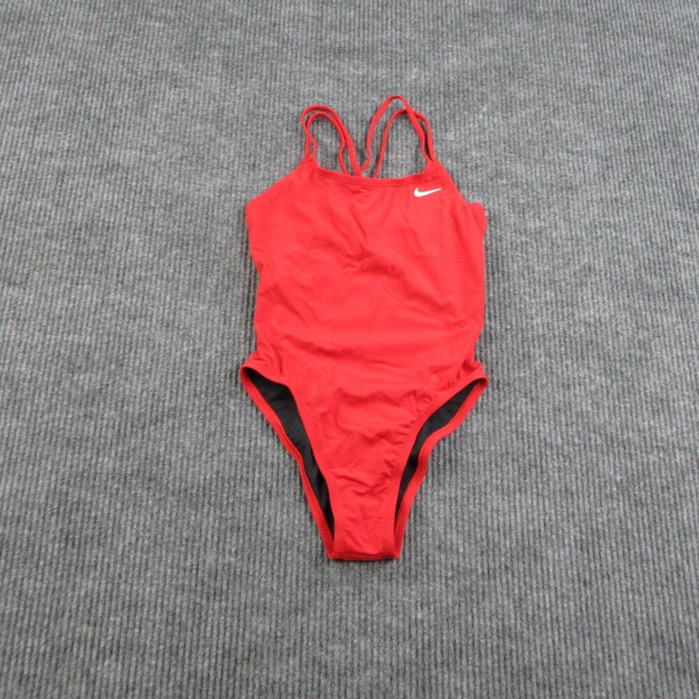 Nike One Piece Womens 2 Red Hydrastrong Spiderback Lined Chlorine-Resistant NWT